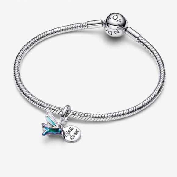 Pandora Hummingbird Double Dangle Charm - Picture 3 of 4